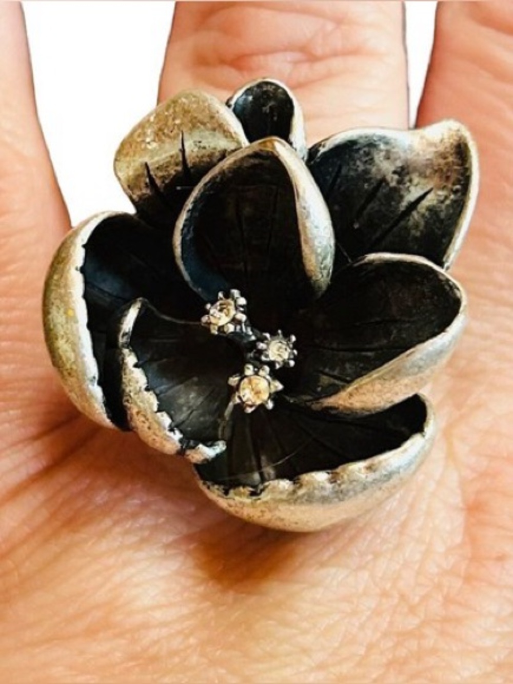 Layered Flower Ring - Picture 6 of 6